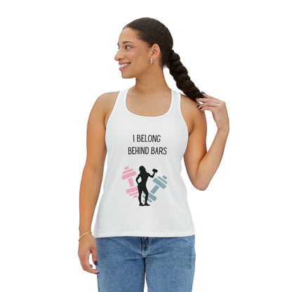 “I belong behind bars” Women's Fitness Tank Top