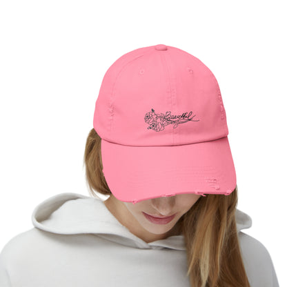 Beautiful Roses Unisex Distressed Cap