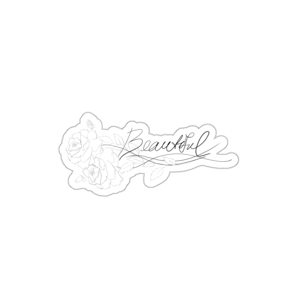 Beautiful Roses kiss -cut Stickers